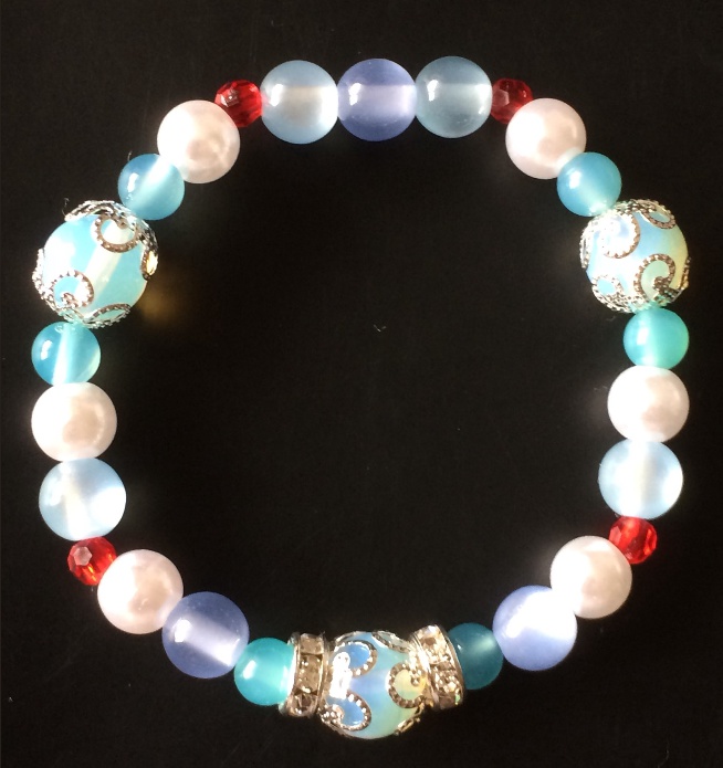 雪菜モチーフ キャラブレスレット(天然石入り)