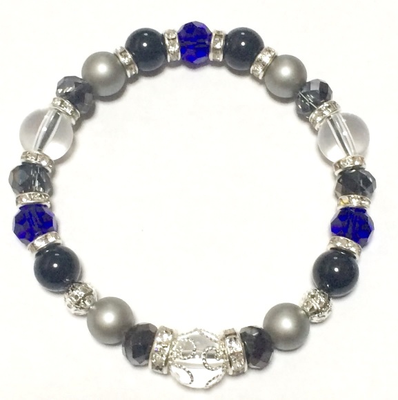 るろ剣斎藤一モチーフ 天然石入ブレスレット