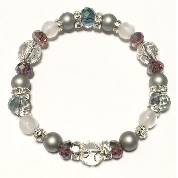 樹モチーフ カットビーズブレスレット