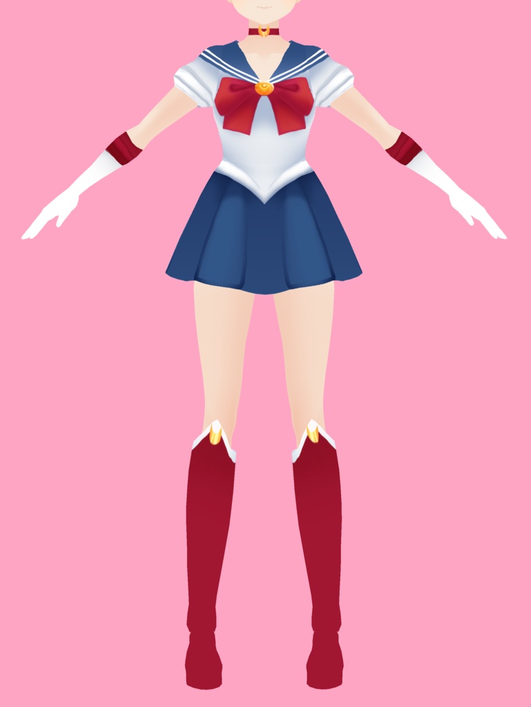 [VRoid Texture] Sailor Moon "Usagi Tsukino" Costume + Face