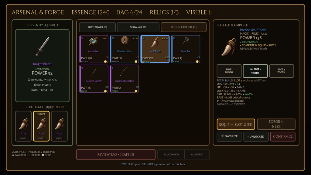 LOOTFORGE: ENDLESS DEPTHS — Windows公開ベータ v0.8.50