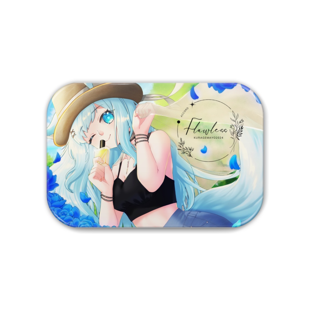 Flawless2024角形缶バッジ