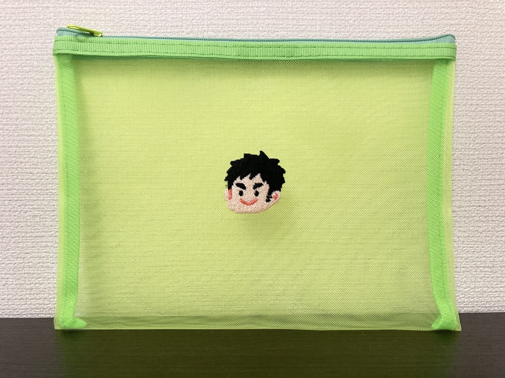 刺繍メッシュポーチ【大地】
