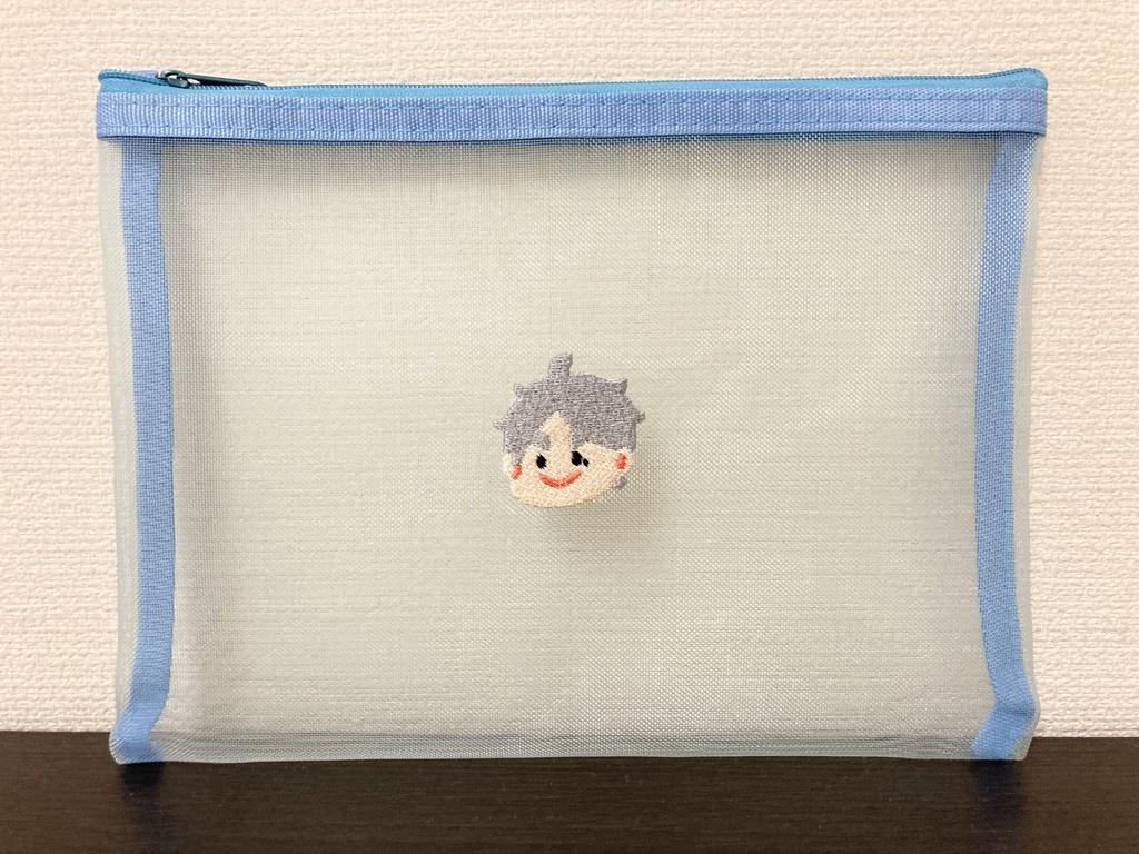 刺繍メッシュポーチ【スガ】