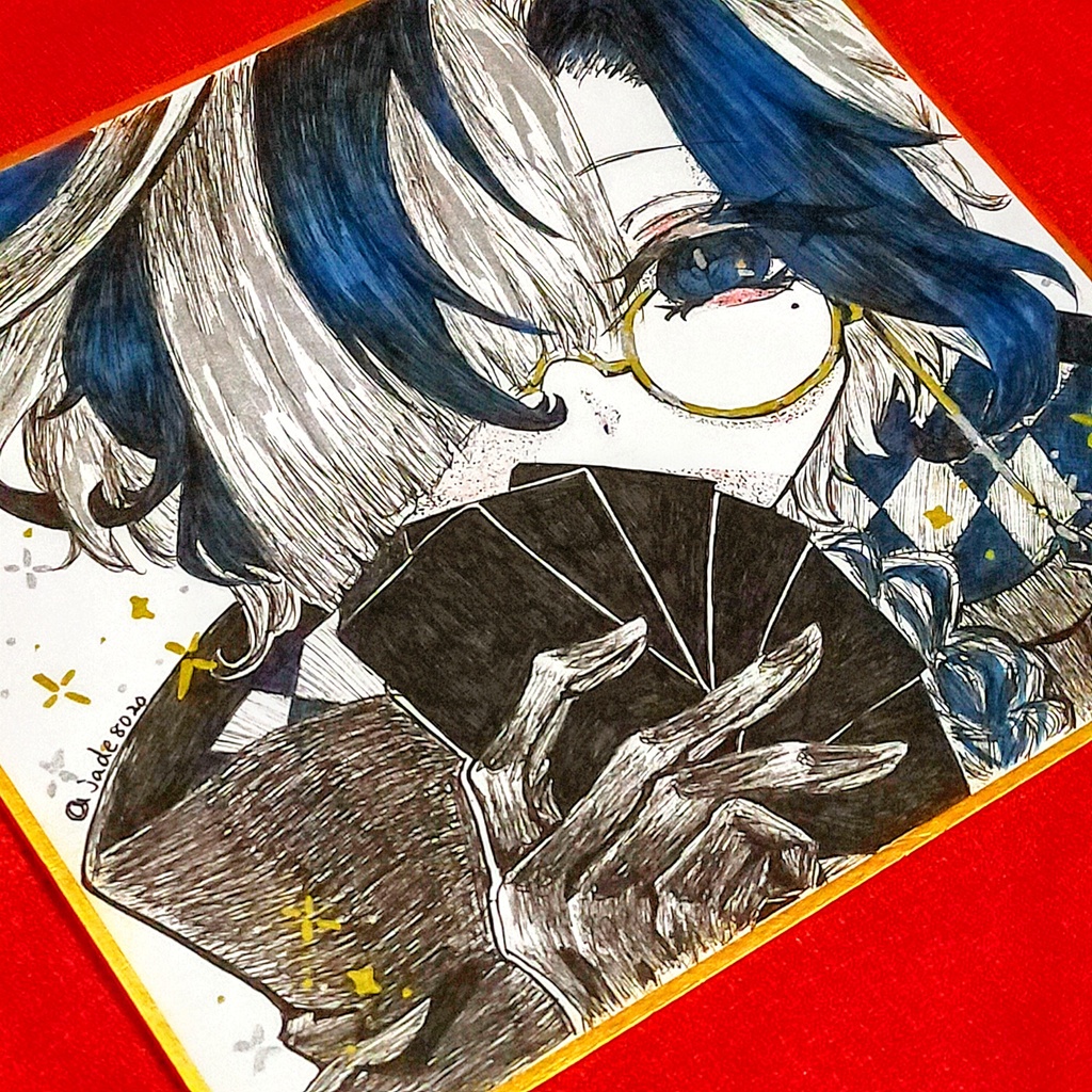 色紙　原画「碧」