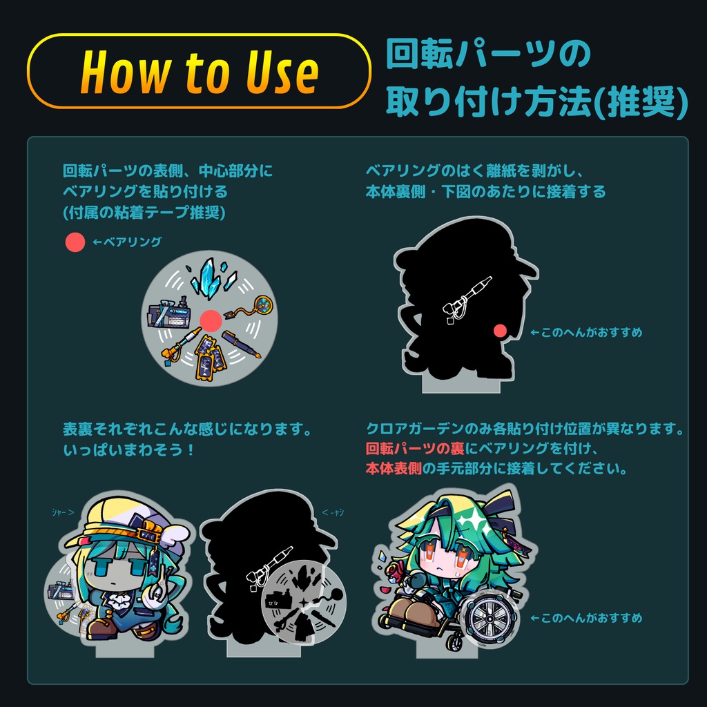Cloudzアバターぐるぐるアームアクリルスタンド #ghost_x_petal