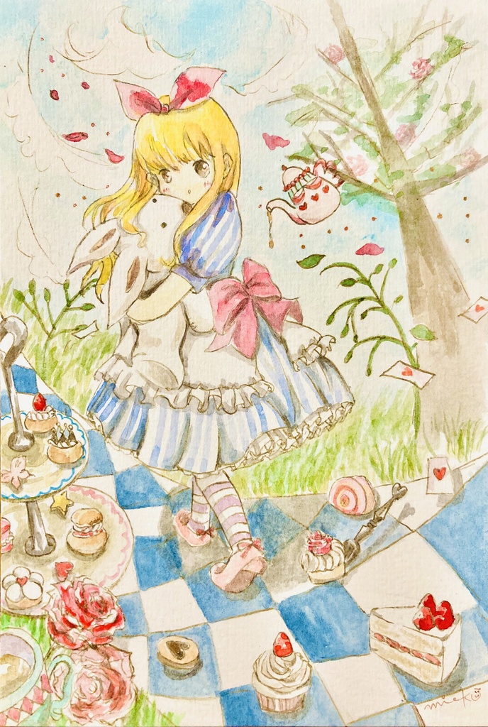 【額装】デザートいっぱい 原画