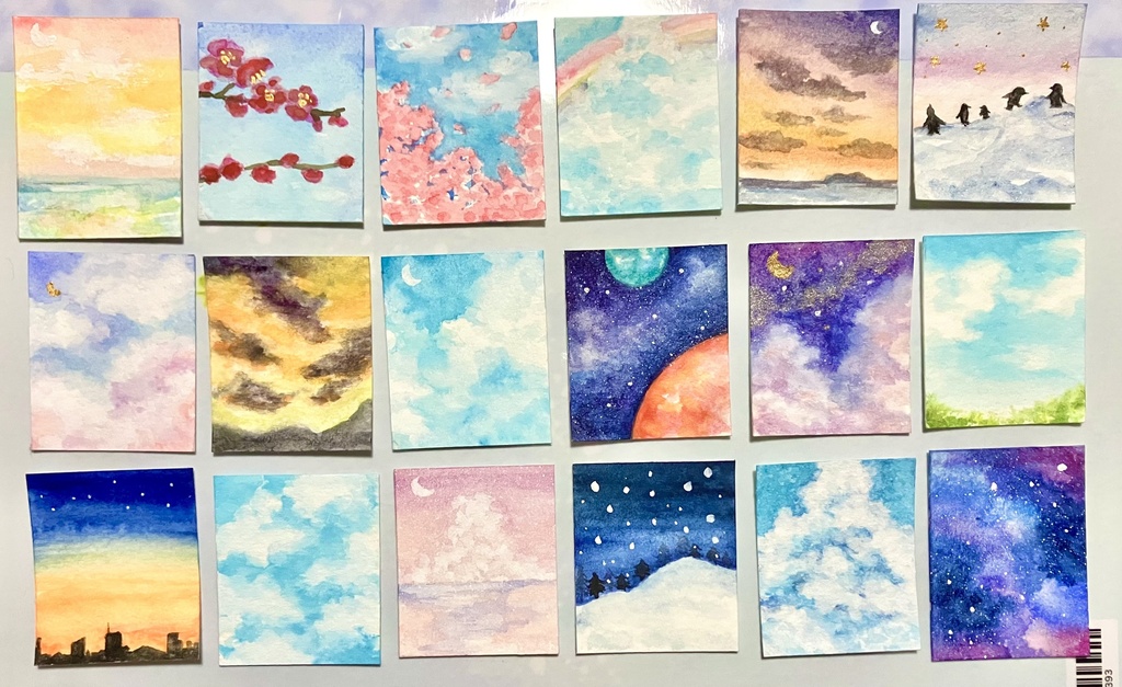 世界に1冊 !お空のミニミニ原画画集 ※説明文必読