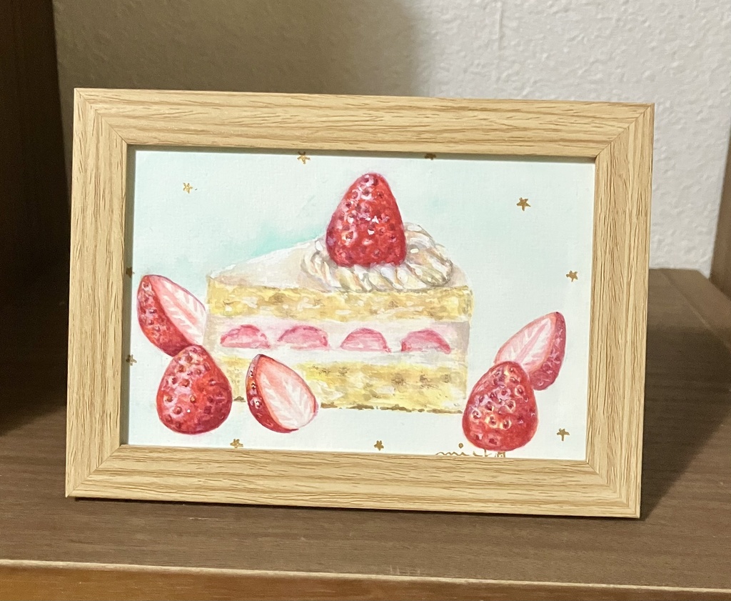 【額装】元気になれるイチゴのショートケーキ