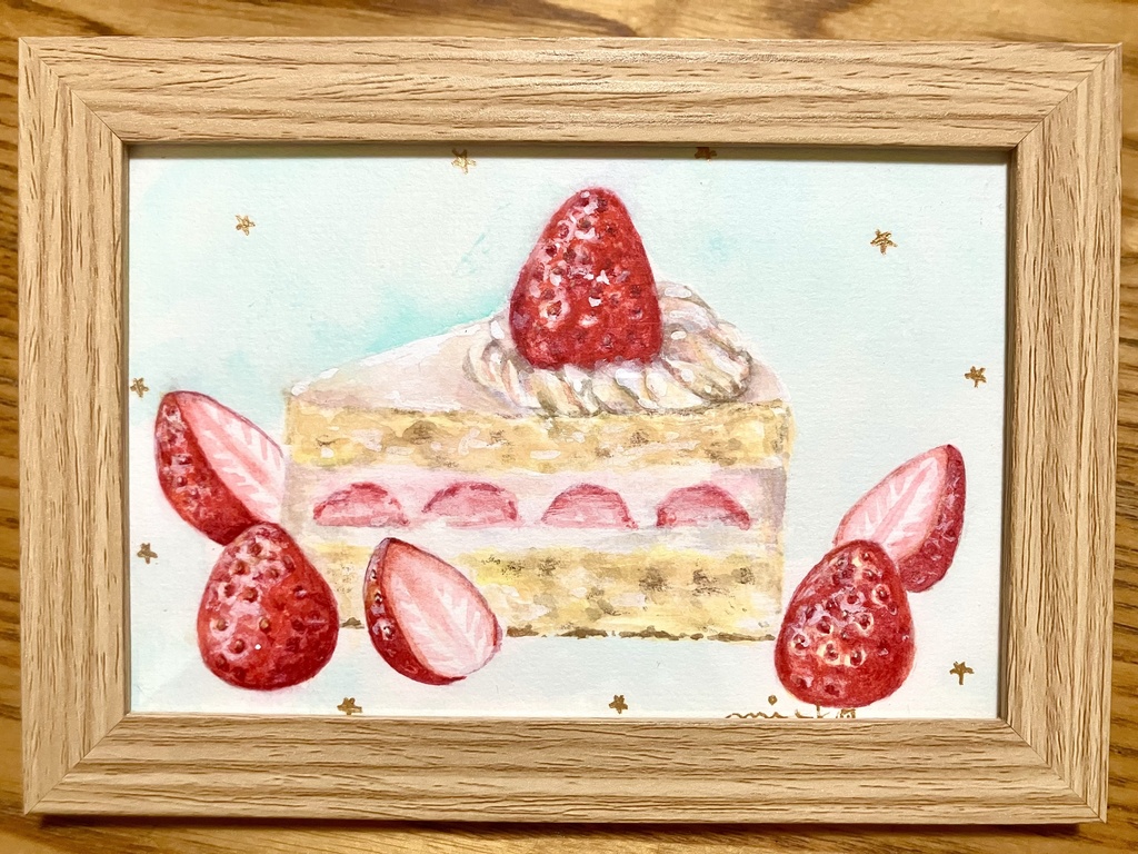 【額装】元気になれるイチゴのショートケーキ