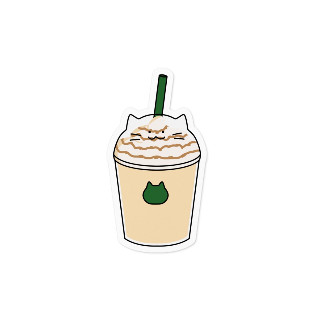 ねこフラペ(ステッカー)