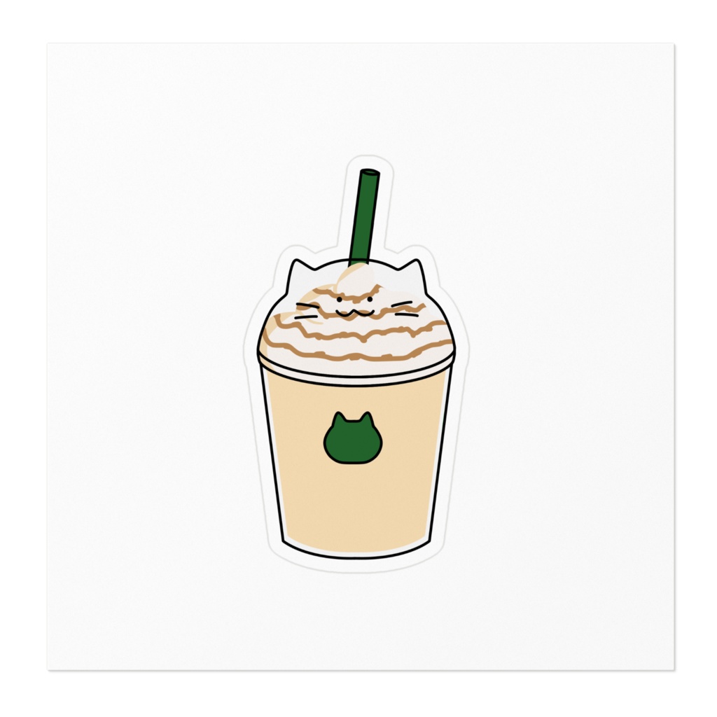 ねこフラペ(ステッカー)