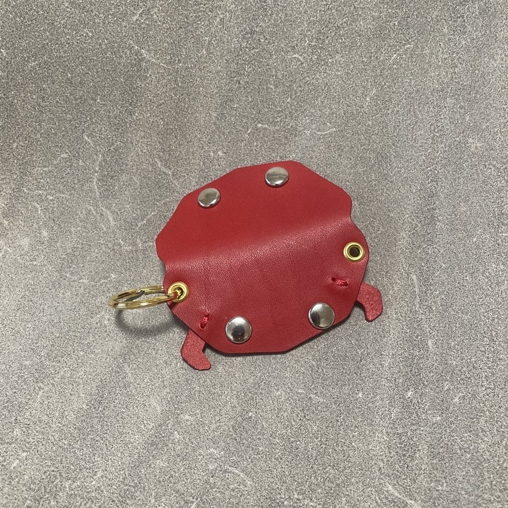 🦀のキーケース(明るい赤・渋い赤)