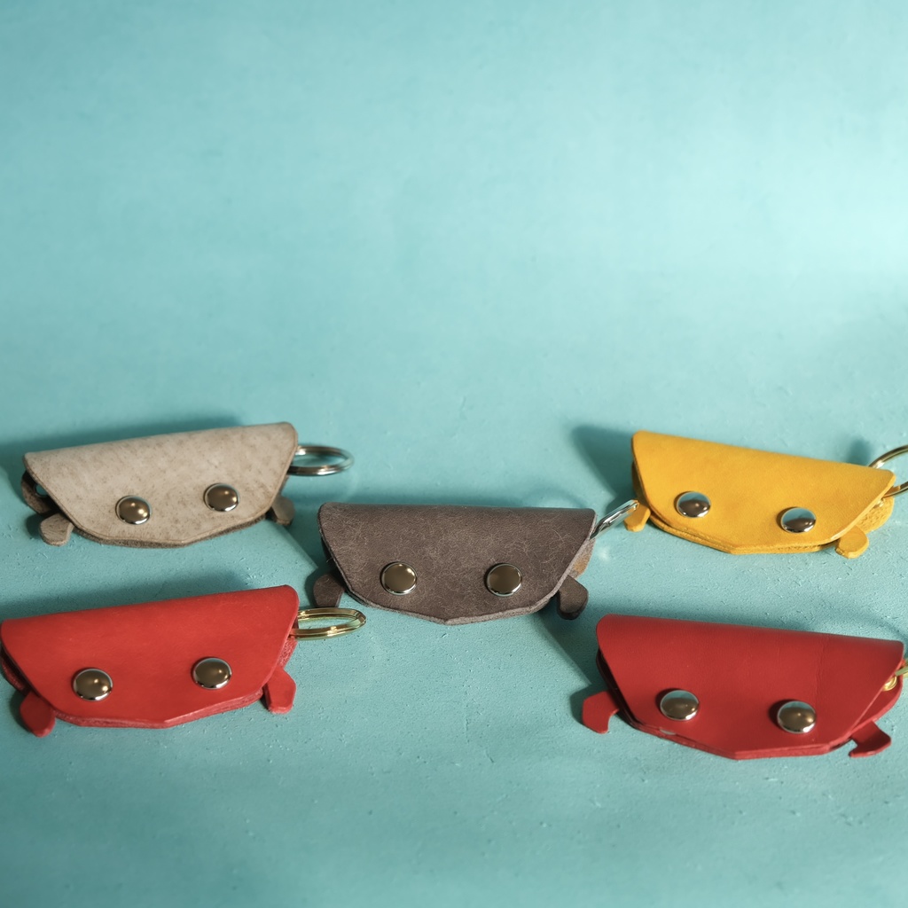 🦀のキーケース(明るい赤・渋い赤)