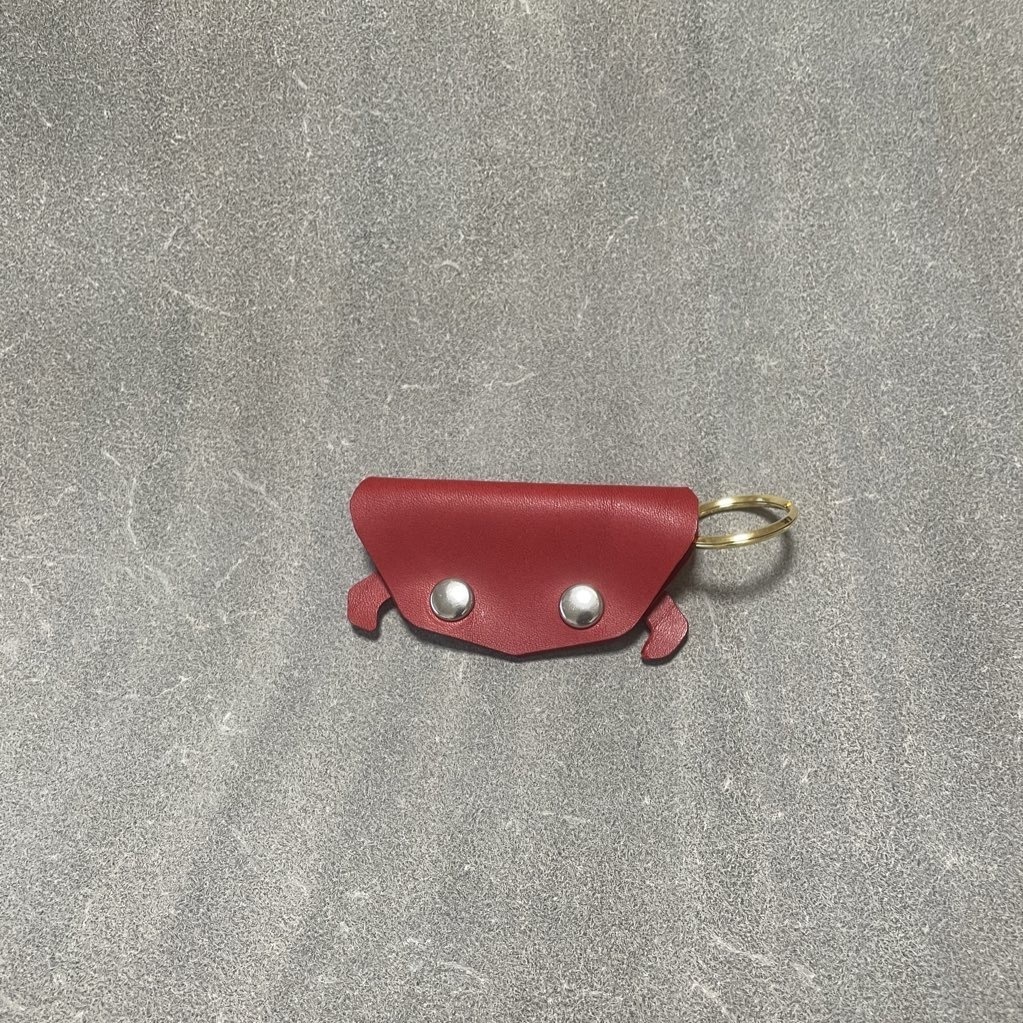 🦀のキーケース(明るい赤・渋い赤)
