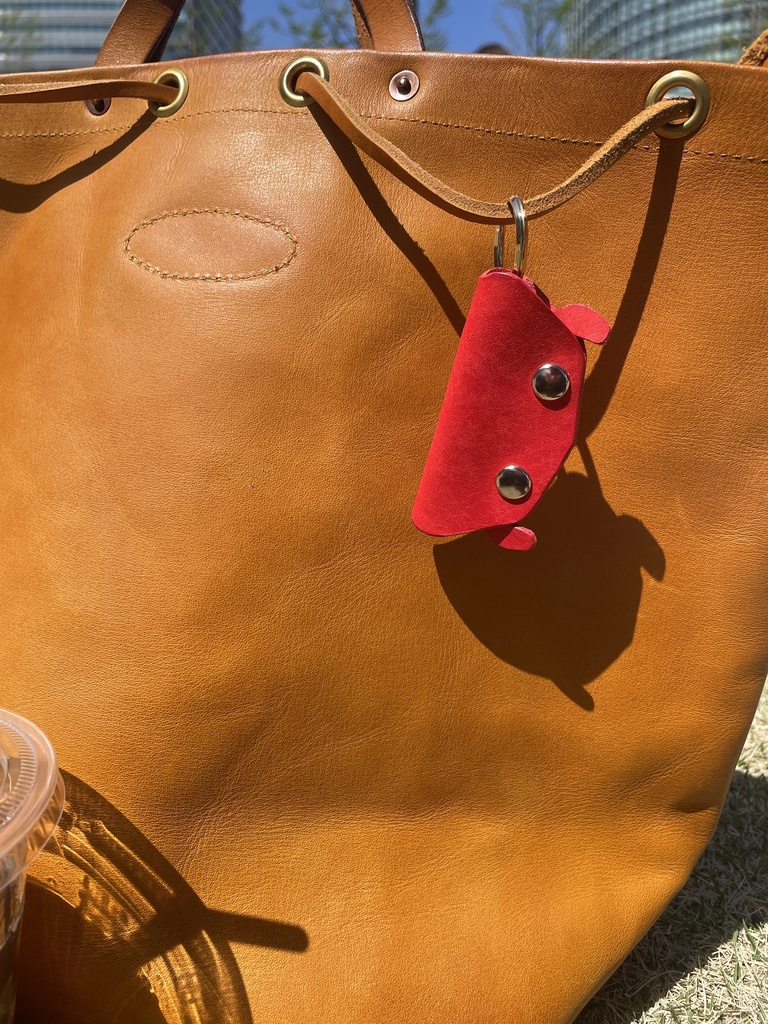 🦀のキーケース(明るい赤・渋い赤)