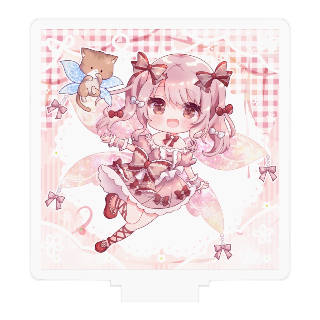 結花ゆね 3周年記念グッズ🍓アクリルフィギュア(背景ありver.)