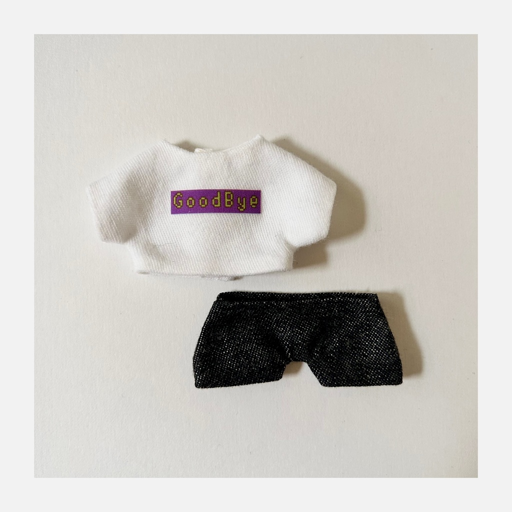GoodByeTシャツ WH デニムパンツセット