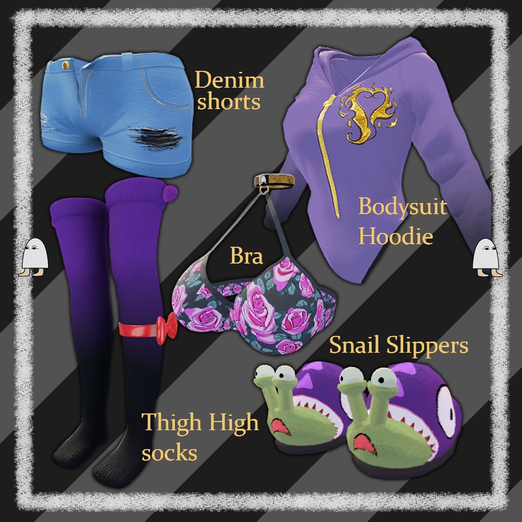 【KIKYO/MAYA/SELESTIA】 Comfy Snail Wear clothes for VRC
