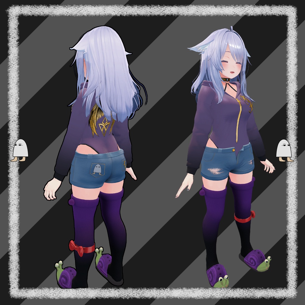 【KIKYO/MAYA/SELESTIA】 Comfy Snail Wear clothes for VRC