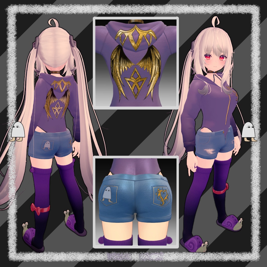 【KIKYO/MAYA/SELESTIA】 Comfy Snail Wear clothes for VRC