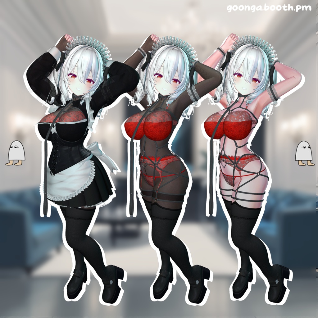 【9アバター対応】 Gnar Naar Maid outfit VRC
