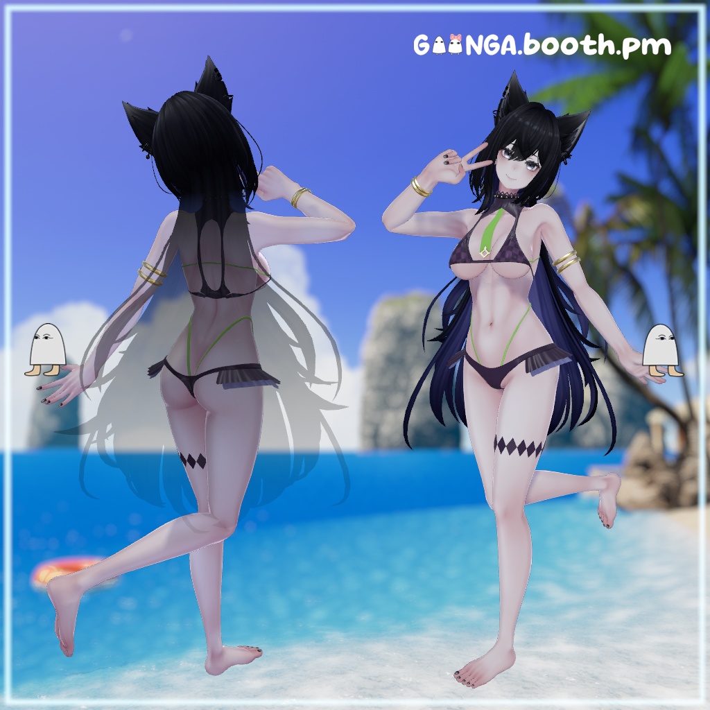 【10アバター対応】 Serpent Bikini VRC