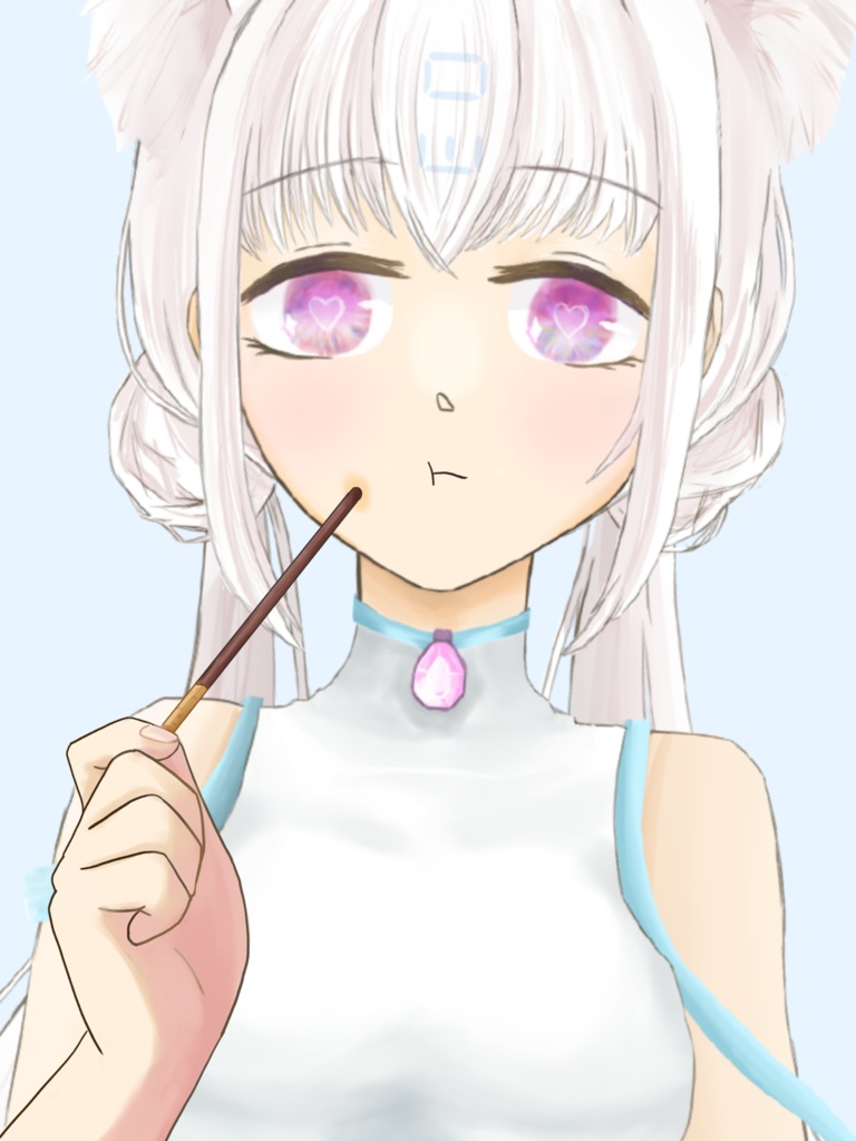 棒チョコ菓子もぐもぐ素材