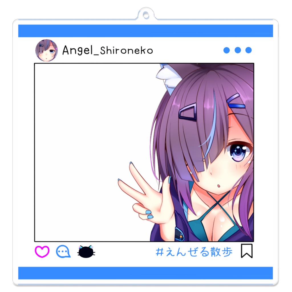 エンゼルちゃんSNS風アクリルキーホルダー