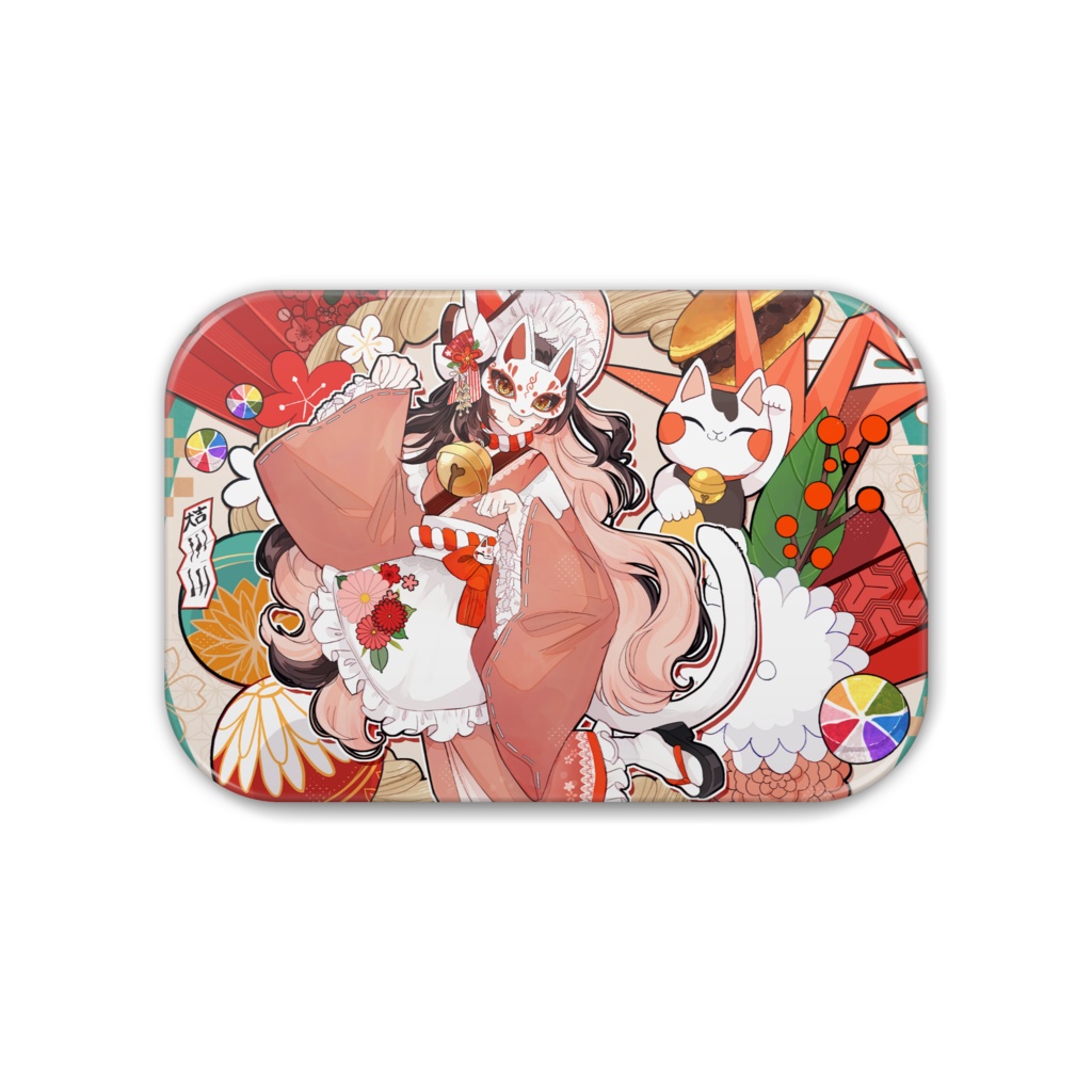 【2周年】福よ恋缶バッジ