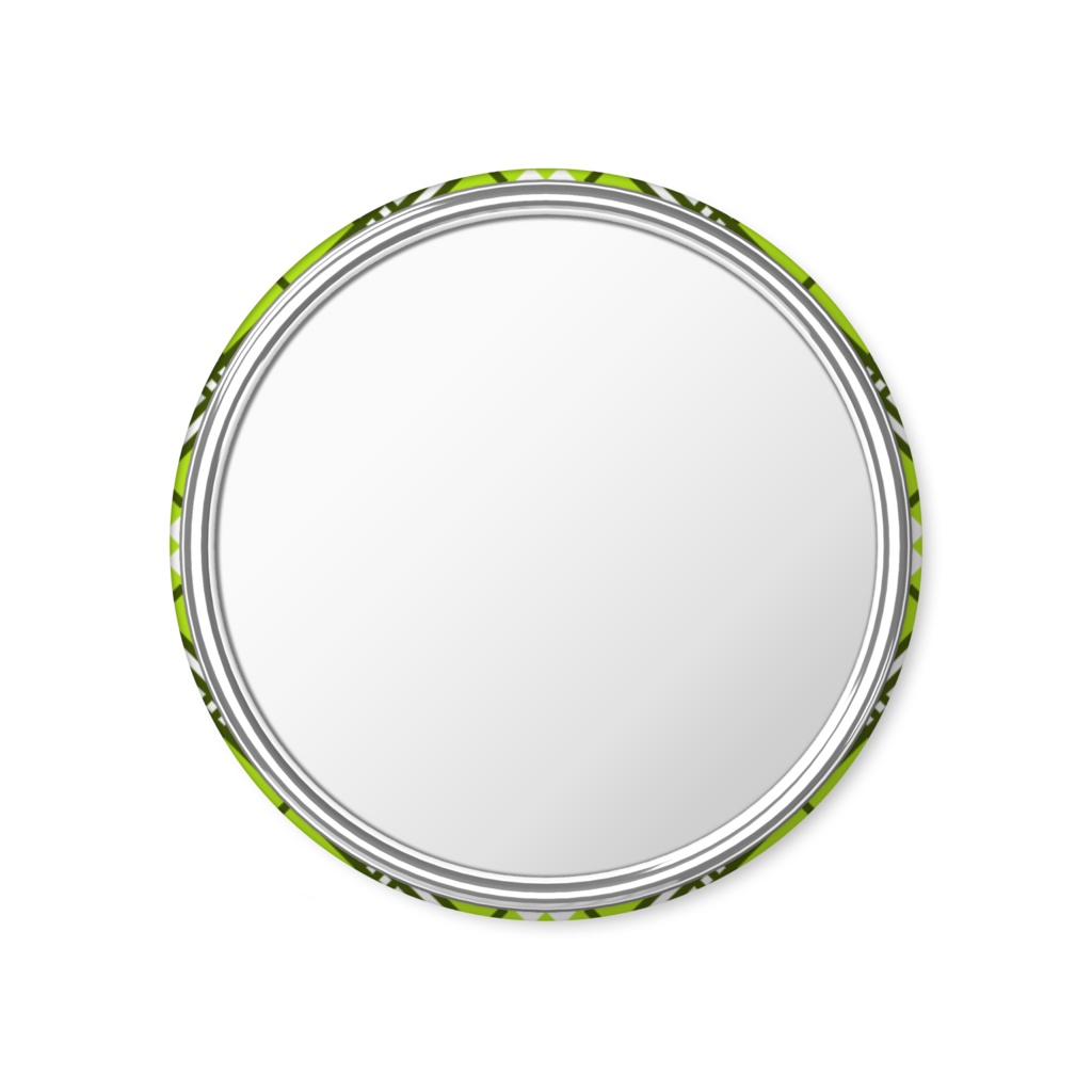 四葉の缶ミラー(黄緑系、緑系、ピンク系、赤系)