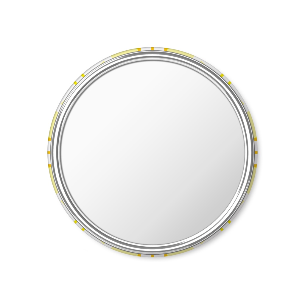 四枚花&リボンの缶ミラー(黄色系、紫系、ピンク系、青系、赤系)