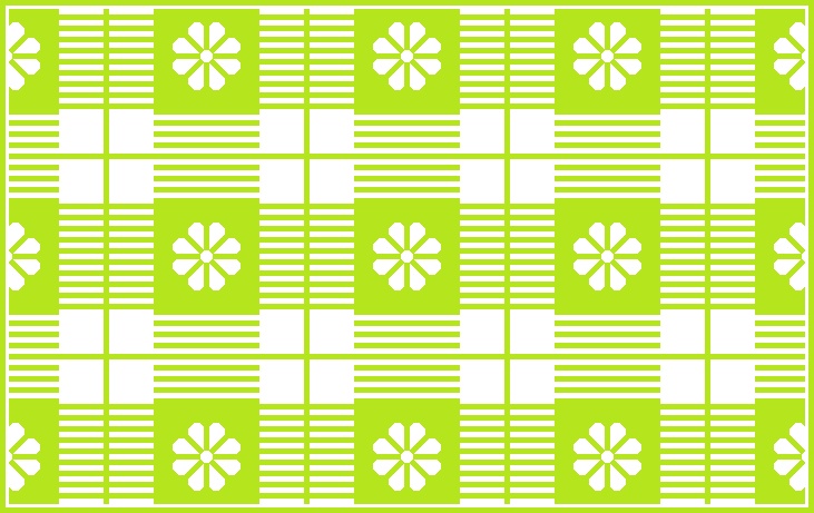 八枚花の横線チェック柄背景画像(ブルー系・ライトブルー系・オレンジ系・パープル系・イエローグリーン系)