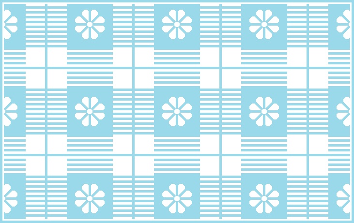 八枚花の横線チェック柄背景画像(ブルー系・ライトブルー系・オレンジ系・パープル系・イエローグリーン系)