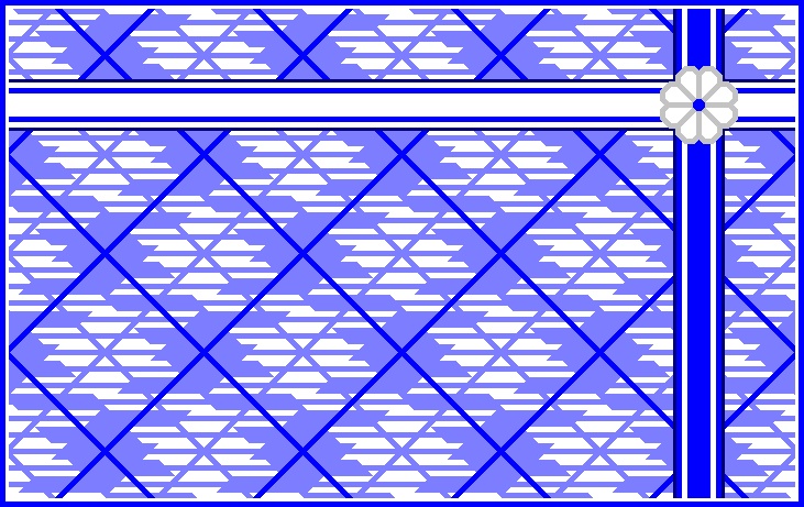 八枚花のラッピング風2の背景画像(イエローグリーン系・オレンジ系・ピンク系・ブラウン系・ブルー系)