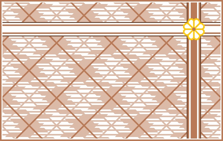 八枚花のラッピング風2の背景画像(イエローグリーン系・オレンジ系・ピンク系・ブラウン系・ブルー系)