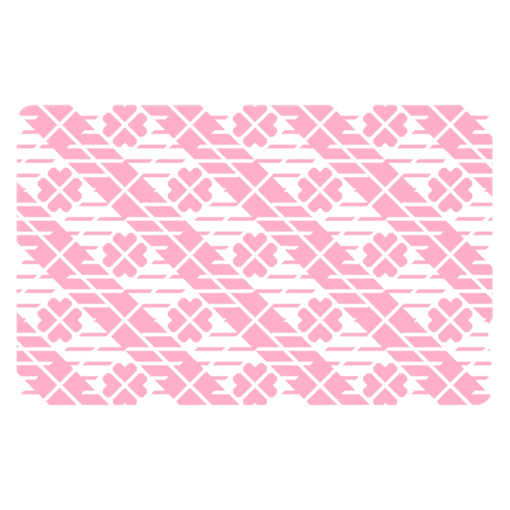 四葉&チェック柄のICカードステッカー(ピンク系・レッド系・グレー系・ブラック系・イエローグリーン系・グリーン系)