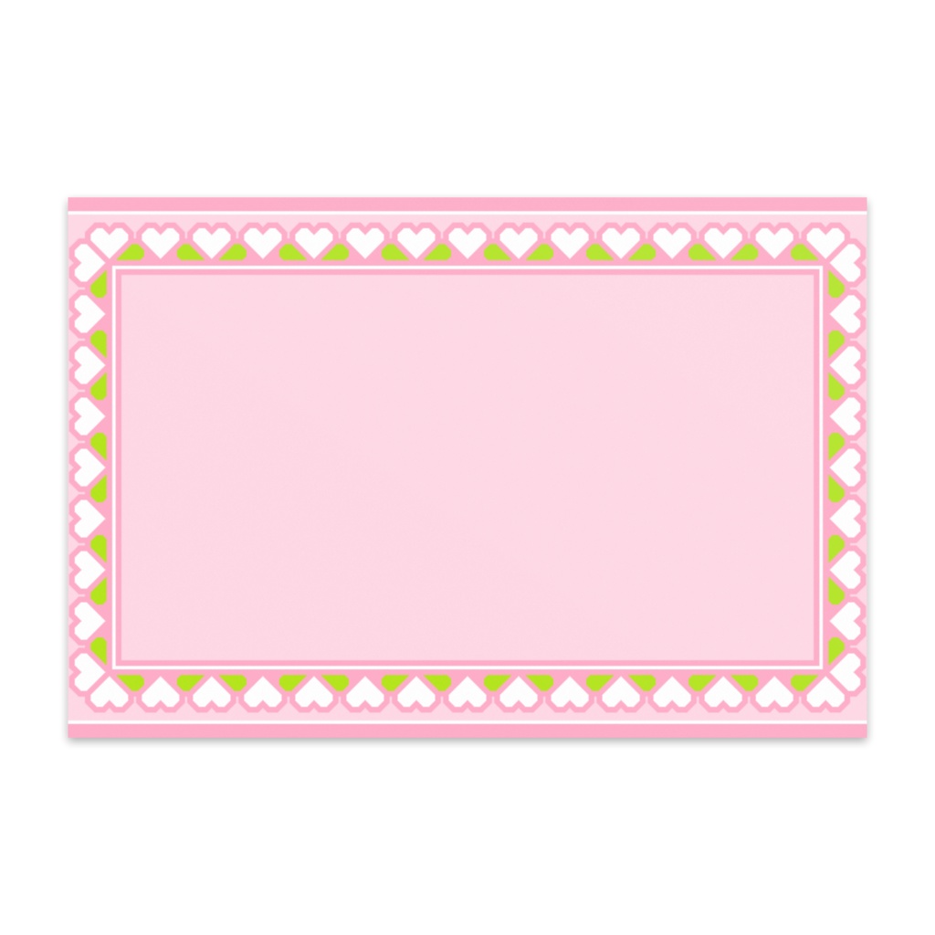 ハートフレームのポストカード(ピンク系・レッド系・ライトブルー系・パープル系・オレンジ系)