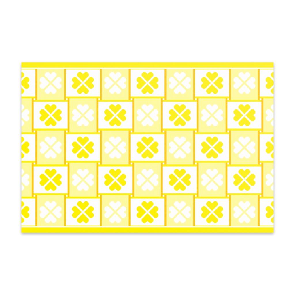 四葉のリボン編み重ねのポストカード