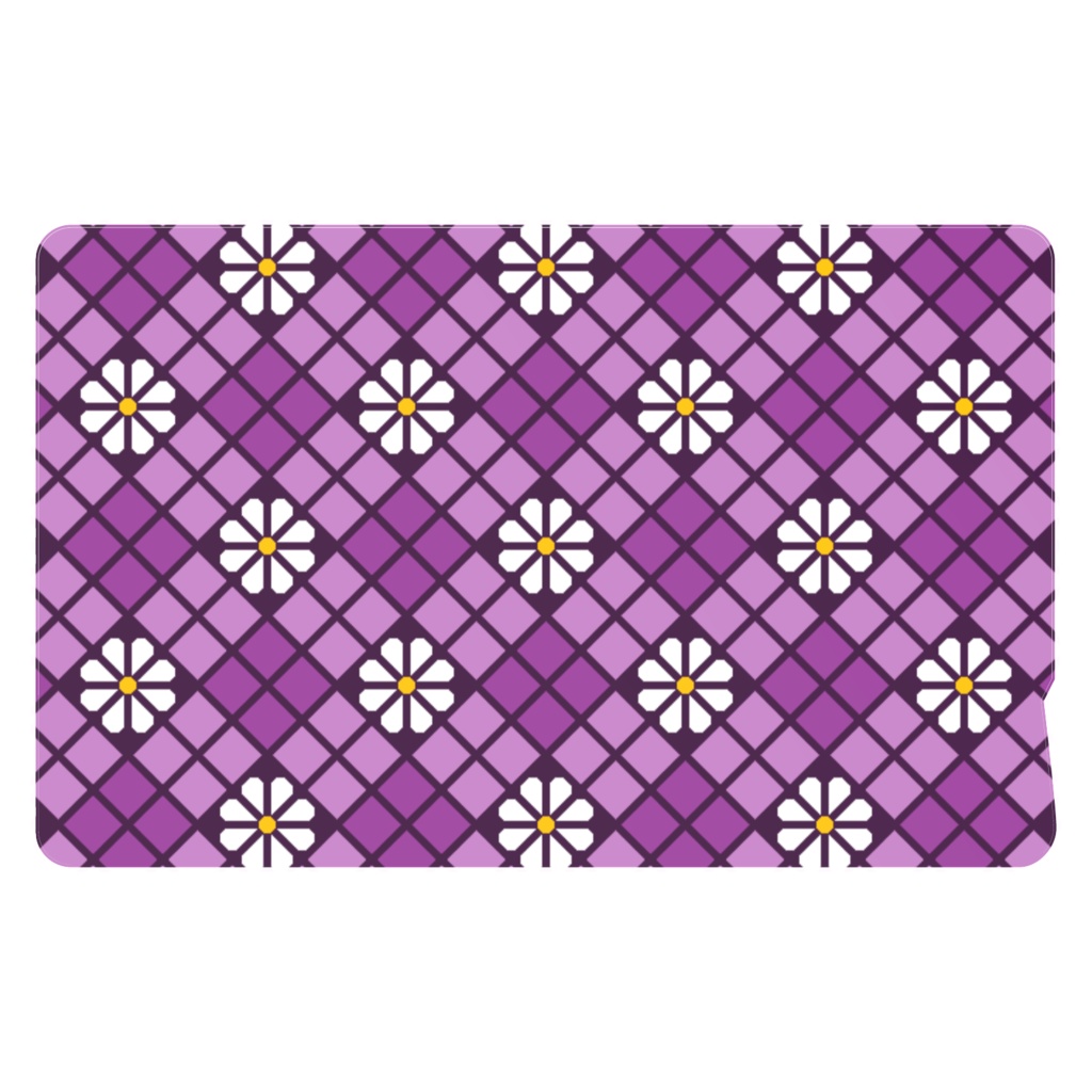 八枚花&タイルチェックのICカードステッカー