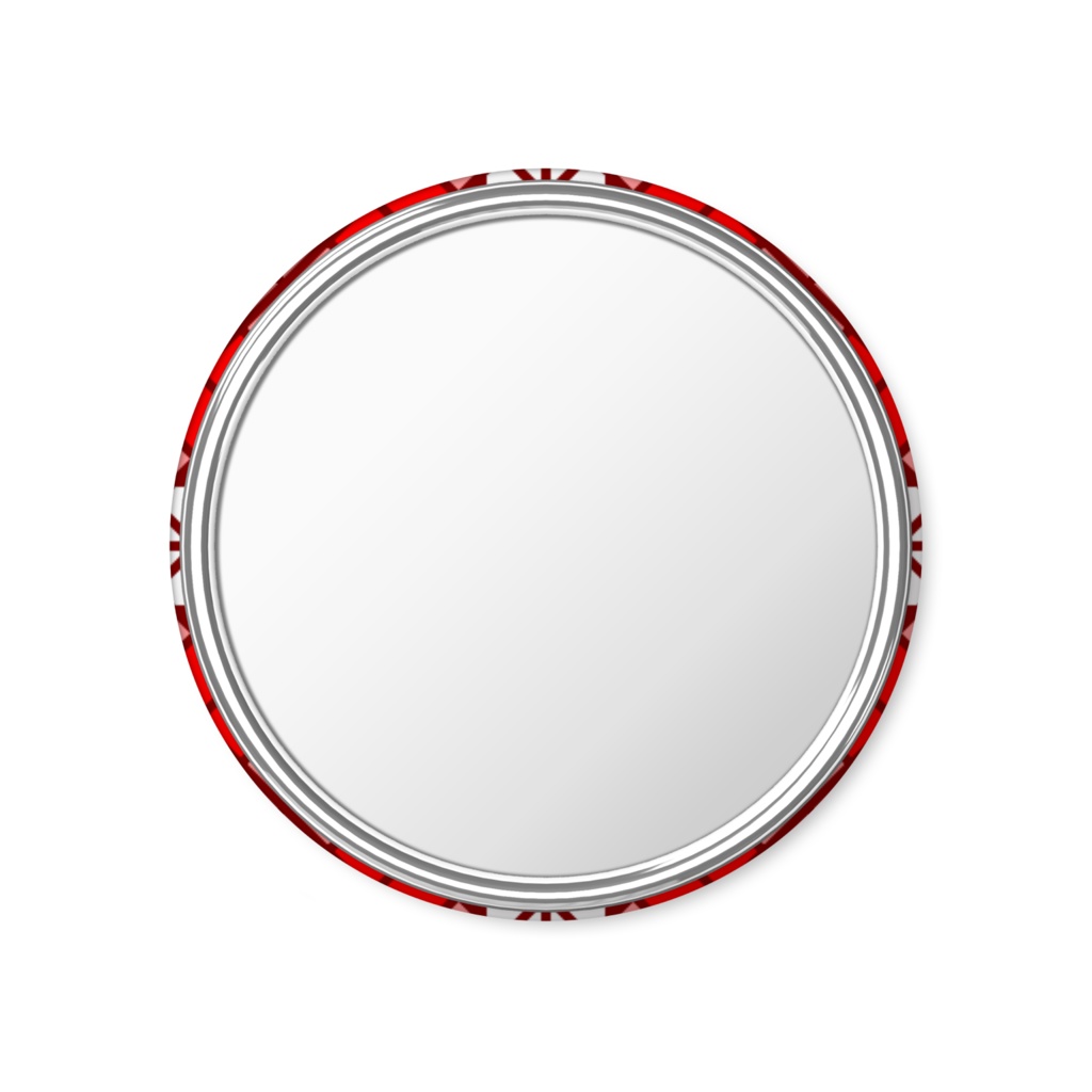 八枚花&タイルチェックの缶ミラー