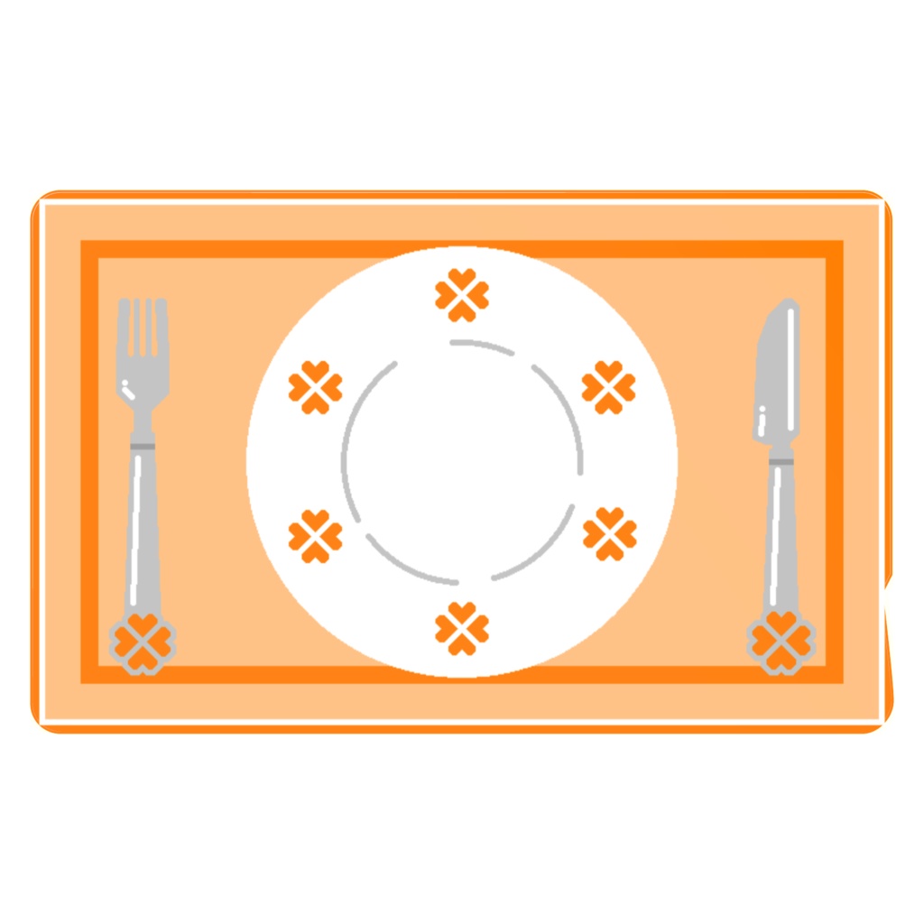 四葉の食器のICカードステッカー