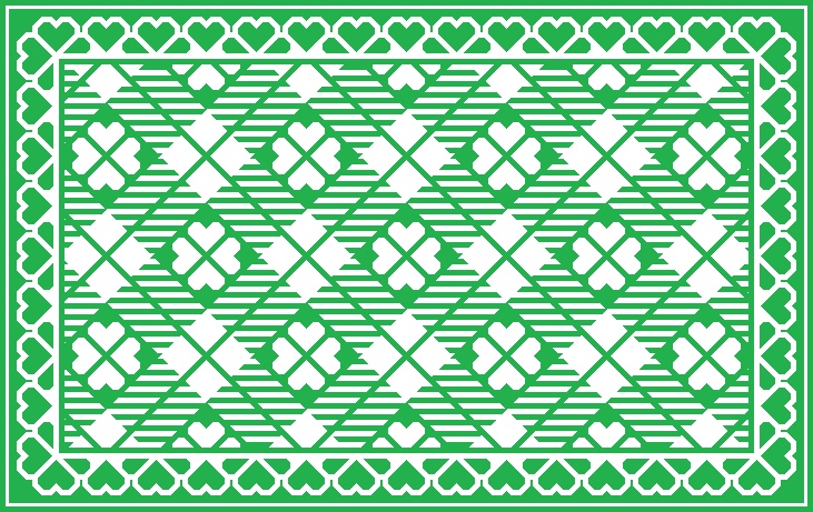 ハートフレーム&チェック柄の背景画像