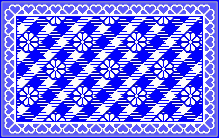 ハートフレーム&チェック柄の背景画像