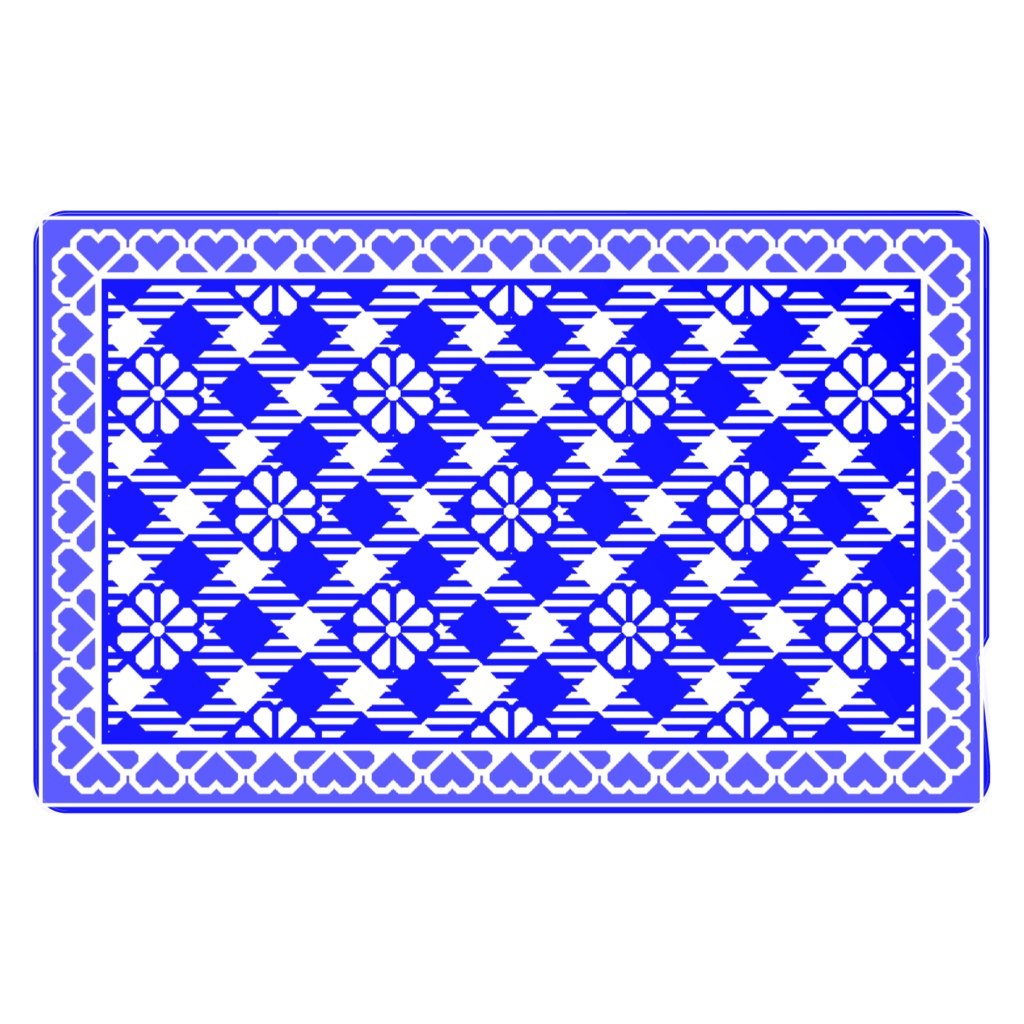 ハートフレーム&チェック柄のICカードステッカー