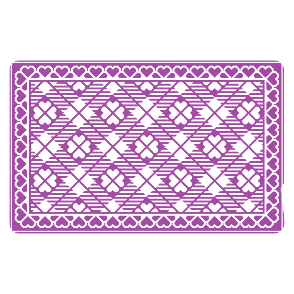 ハートフレーム&チェック柄のICカードステッカー