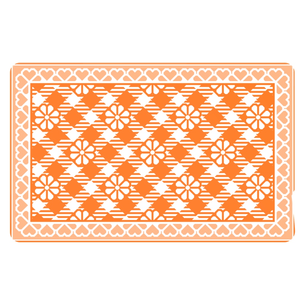 ハートフレーム&チェック柄のICカードステッカー