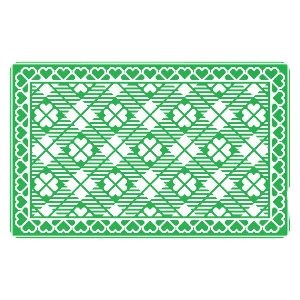 ハートフレーム&チェック柄のICカードステッカー