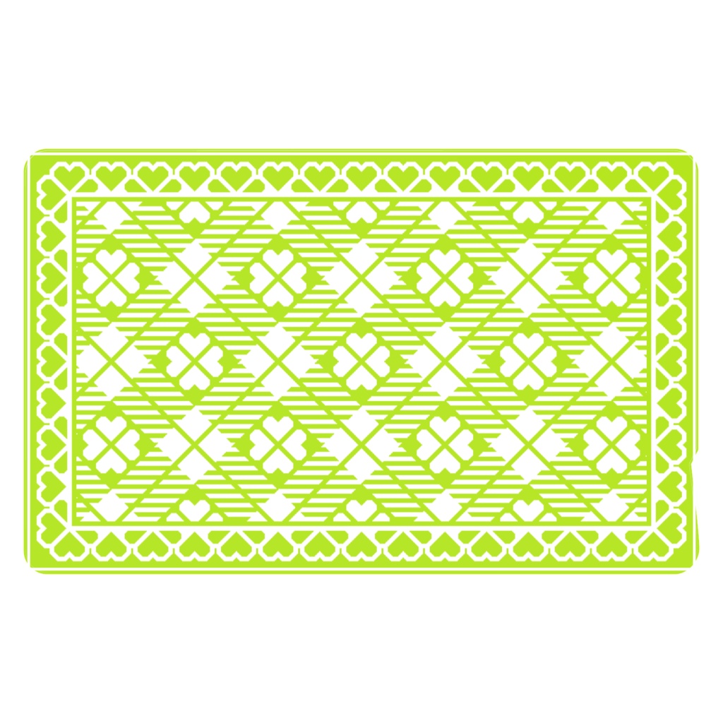 ハートフレーム&チェック柄のICカードステッカー