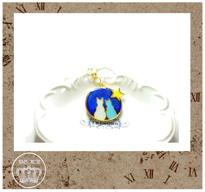 ペアにゃんこのバッグチャーム